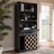 Baxton Studio Mattia Modern Dark Grey and Oak Finished Wood Wine Cabinet 150-9002 - alternate 5